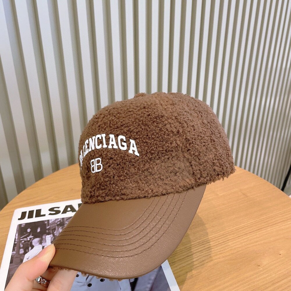 Balenciaga Teddy Leather Baseball Cap in Brown - Picture 5 of 7
